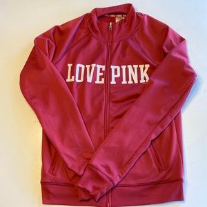 Womens Arkansas Razorbacks Victorias Secret Pink long sleeve jacket, Medium